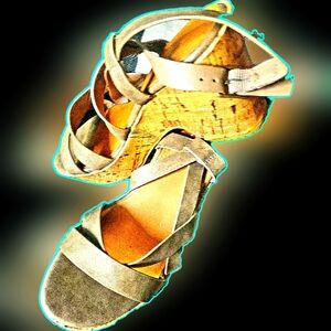 Maurices Gray Wedge Sandals